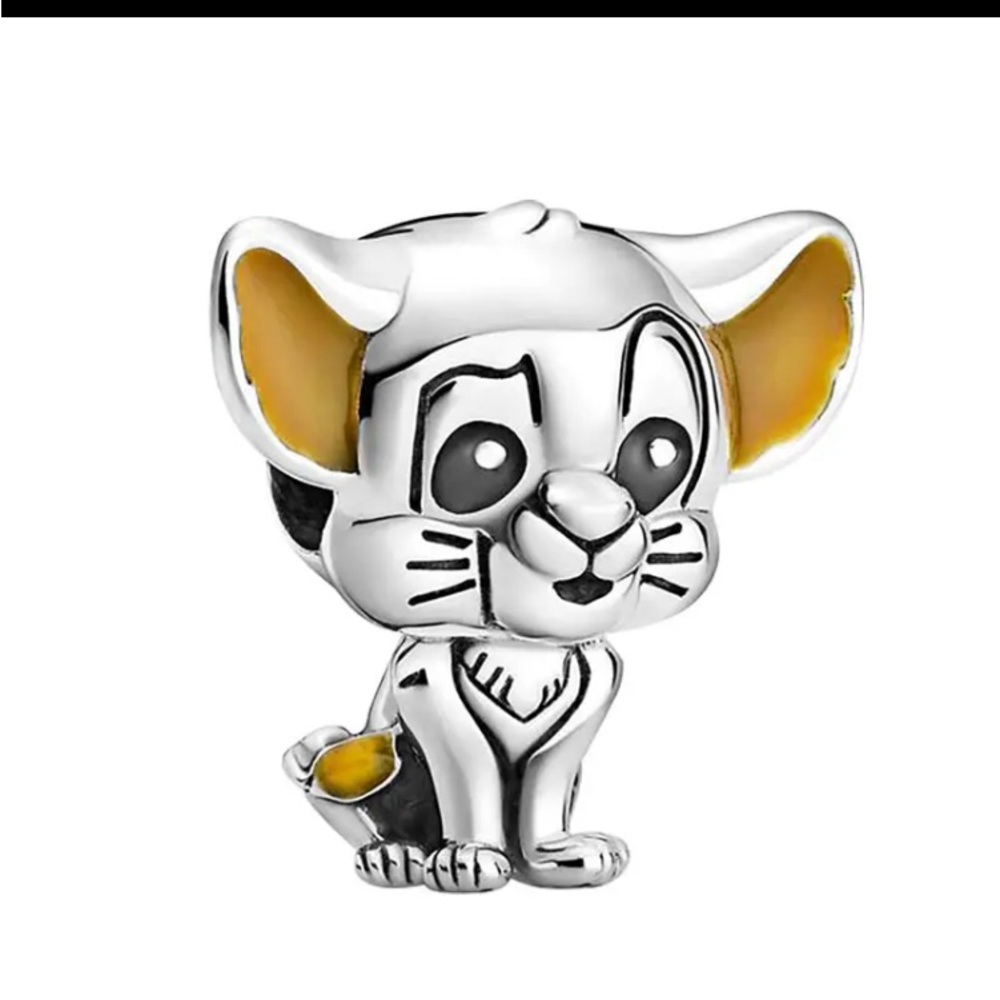 💛ADORABLE LITTLE SIMBA SILVER CHARM W FIT ANY BRACELET INCLUDING ALL PANDORA💛